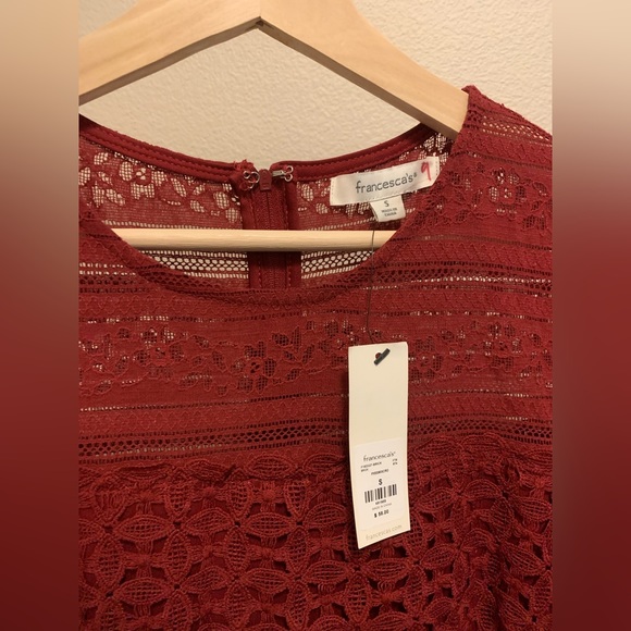 Beautiful Red Lace Detailed Fit & Flare Cocktail Dress NWT S - Picture 2 of 4